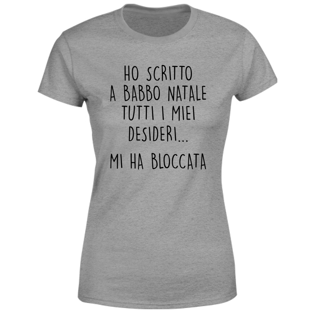 T-Shirt Donna Babbo Natale - Scritte Divertenti - Chiara