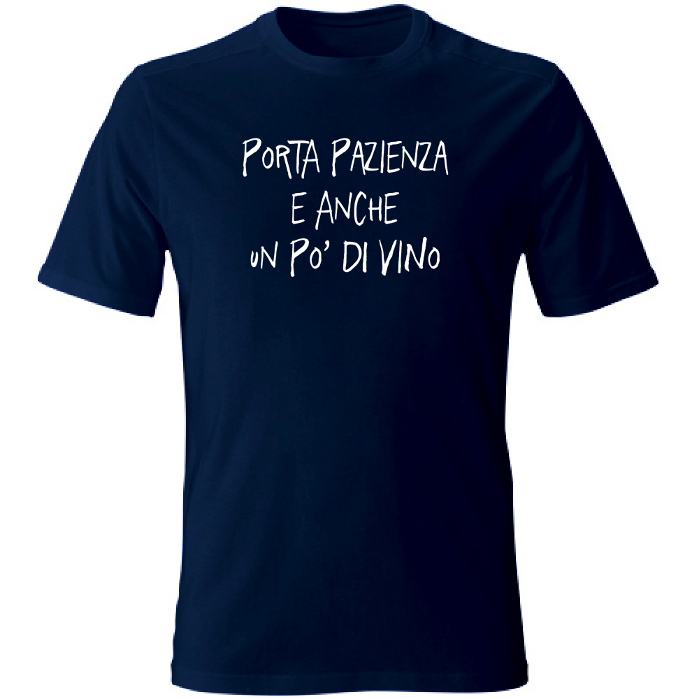 T-Shirt Unisex Large Porta pazienza - Scritte Divertenti