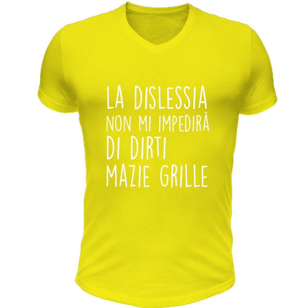 T-Shirt Unisex Scollo V Mazie Grille - Scritte Divertenti