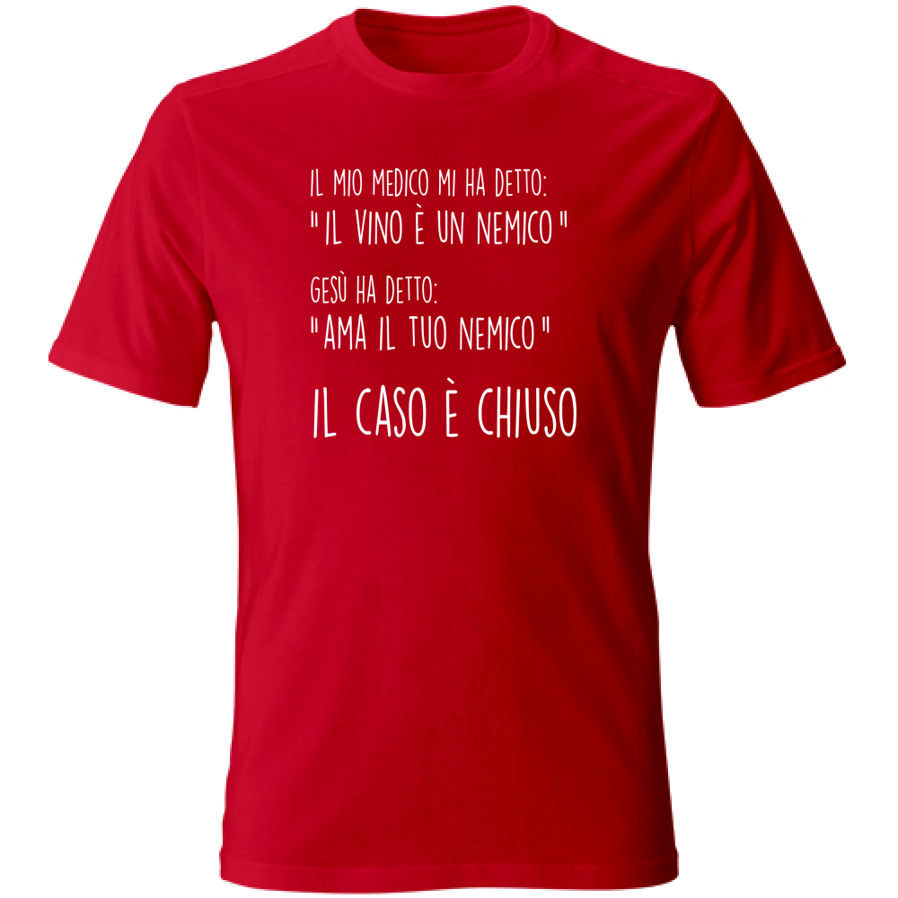 T-Shirt Unisex Large Il caso è chiuso - Scritte Divertenti