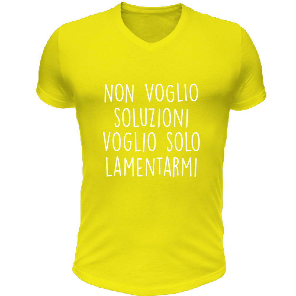 T-Shirt Unisex Scollo V Soluzioni - Scritte Divertenti