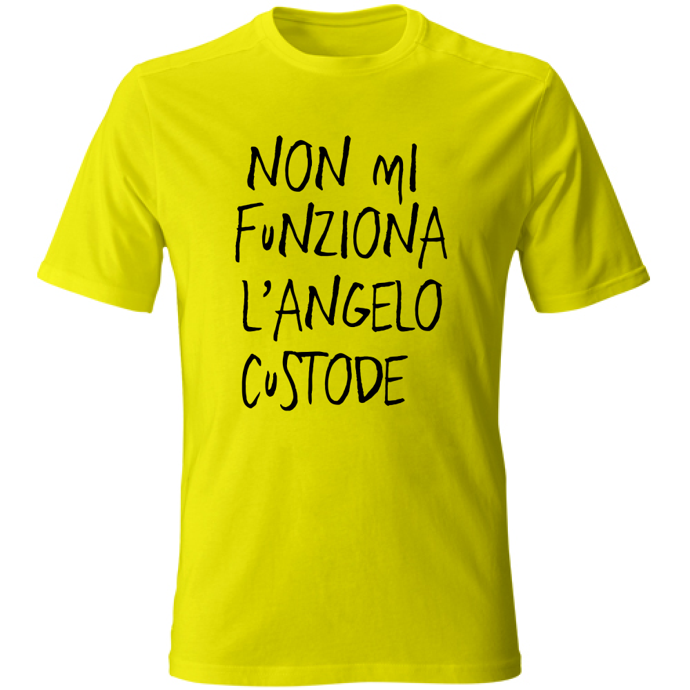 T-Shirt Unisex Angelo custode - Scritte Divertenti - Chiara