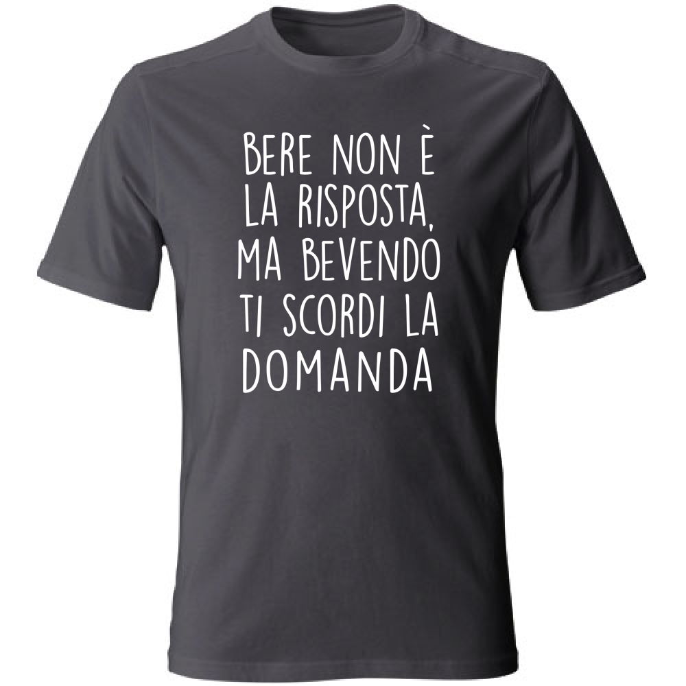 T-Shirt Unisex Large La risposta - Scritte Divertenti