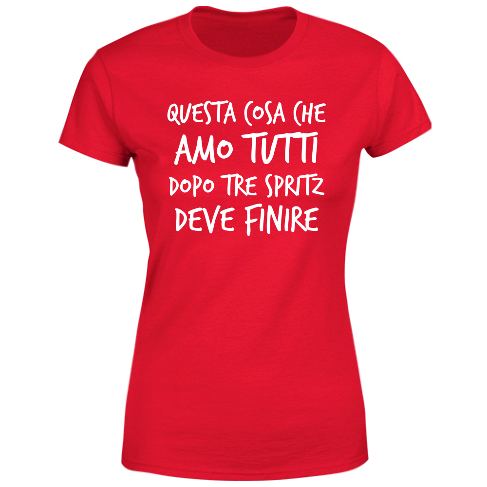 T-Shirt Donna Amo tutti - Scritte Divertenti