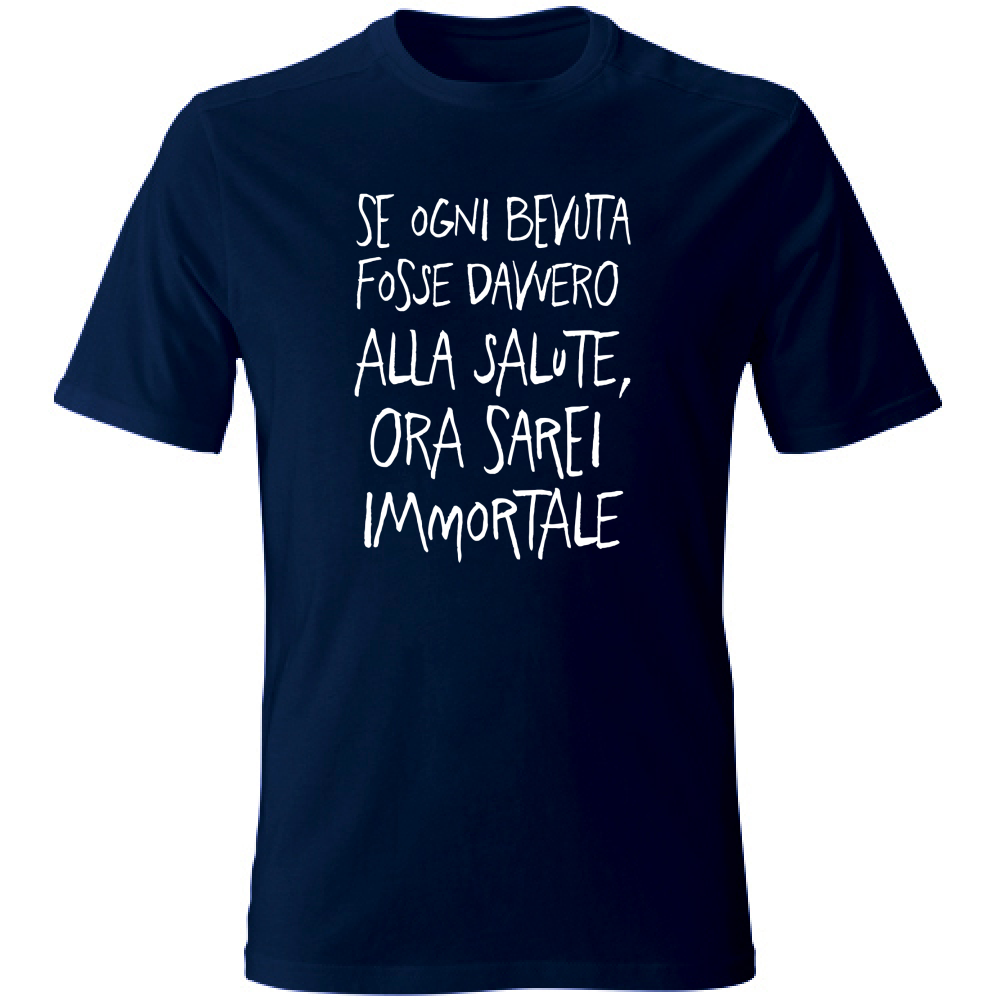 T-Shirt Unisex Large Ora sarei Immortale - Scritte Divertenti