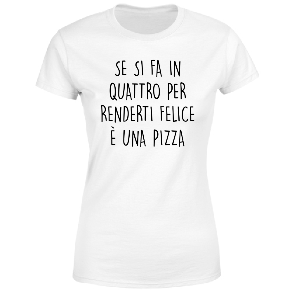 T-Shirt Donna Pizza - Scritte Divertenti - Chiara