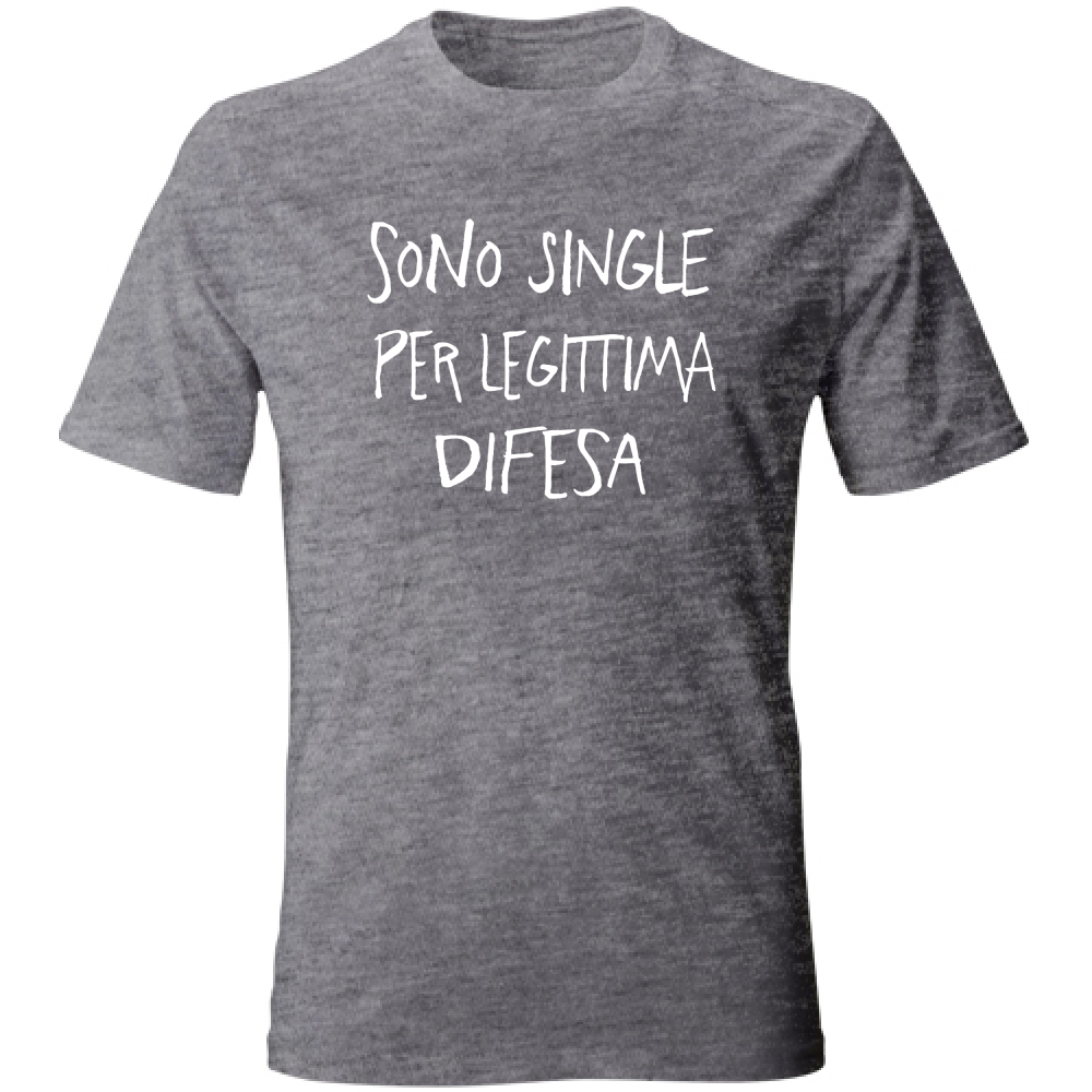 T-Shirt Unisex Sono single - Scritte Divertenti