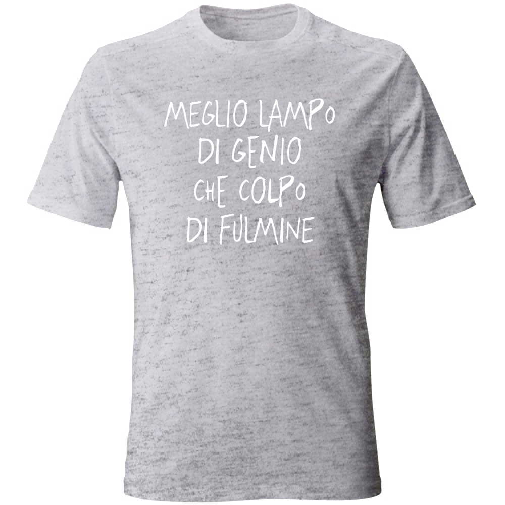 T-Shirt Unisex Lampo di genio - Scritte Divertenti