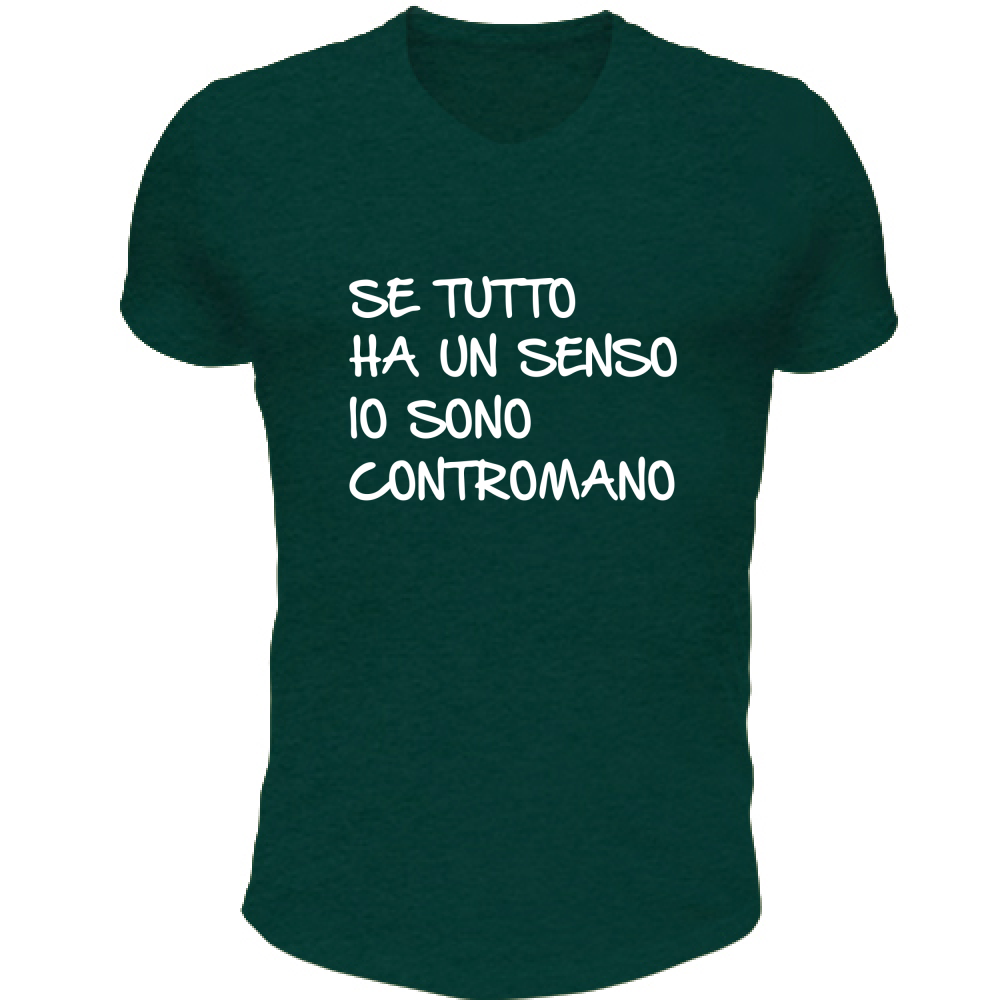 T-Shirt Unisex Scollo V Contromano - Scritte Divertenti