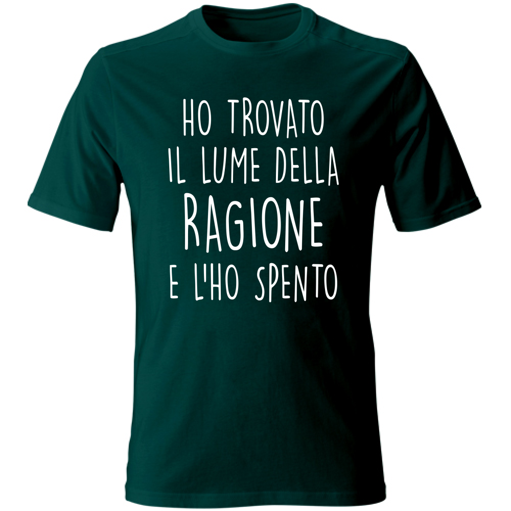 T-Shirt Unisex Lume della ragione - Scritte Divertenti