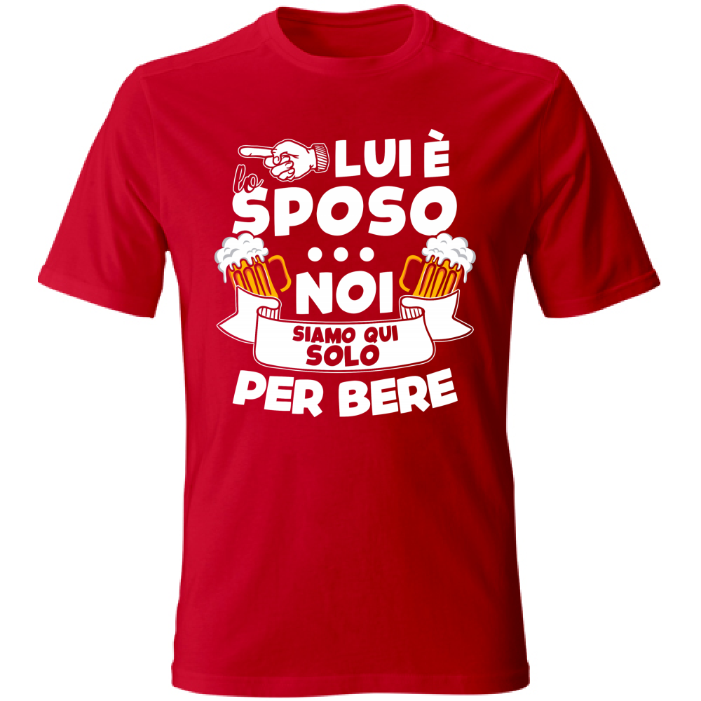 T-Shirt Unisex Maglietta - Addio al Celibato - Per bere - scura