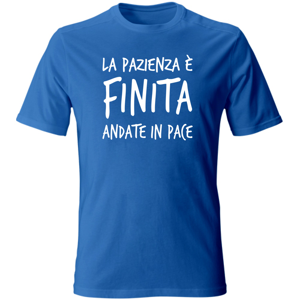 T-Shirt Unisex Large Pazienza finita - Scritte Divertenti