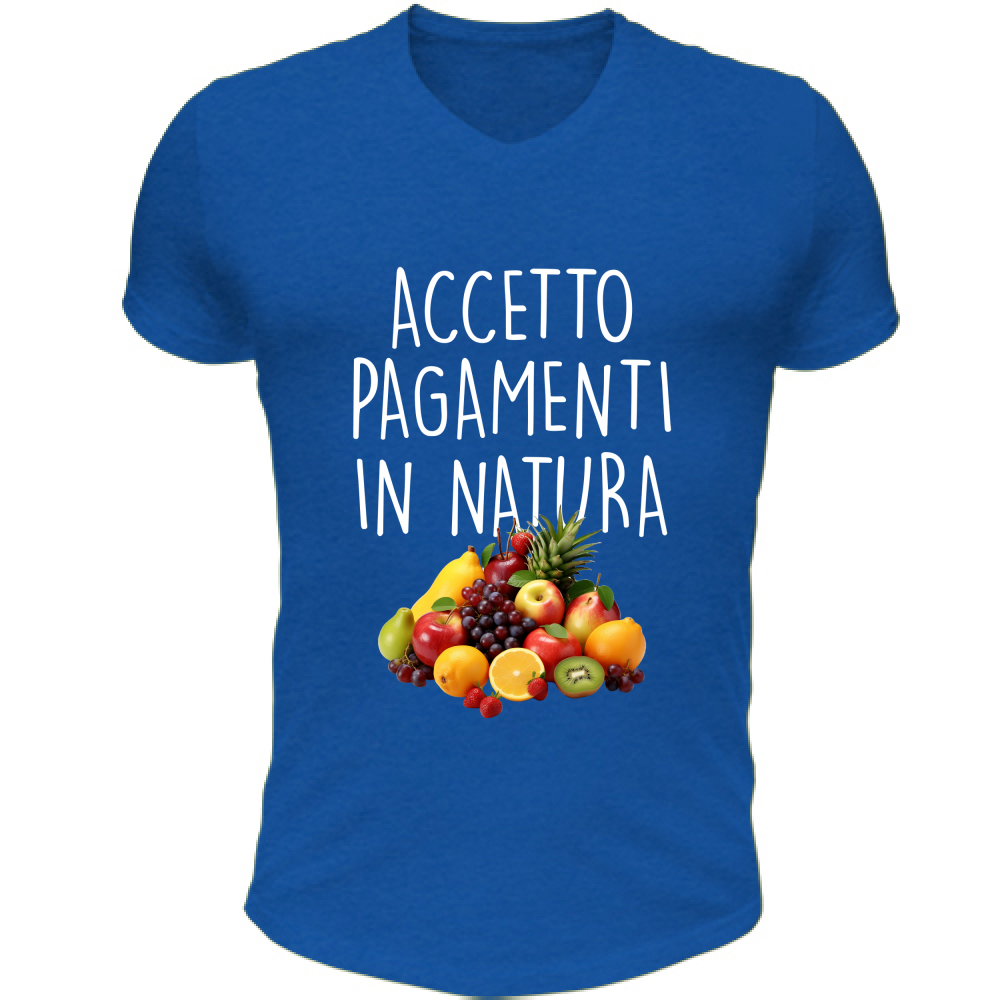 T-Shirt Unisex Scollo V In natura - Scritte Divertenti