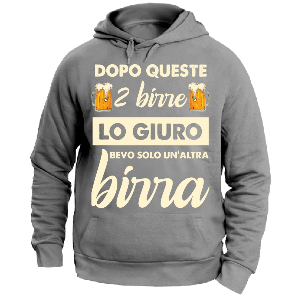 Felpa con Cappuccio Unisex Large 2 birre + 1 birra