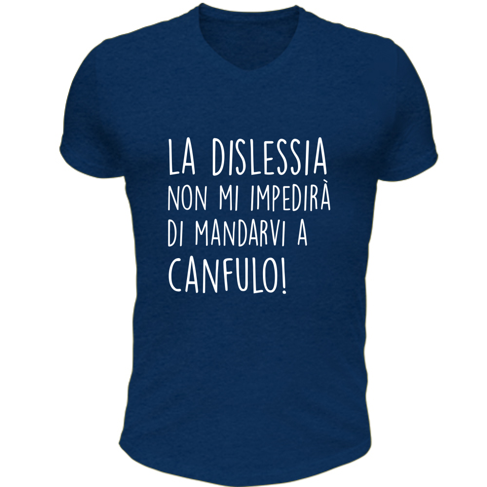 T-Shirt Unisex Scollo V Canfulo - Scritte Divertenti