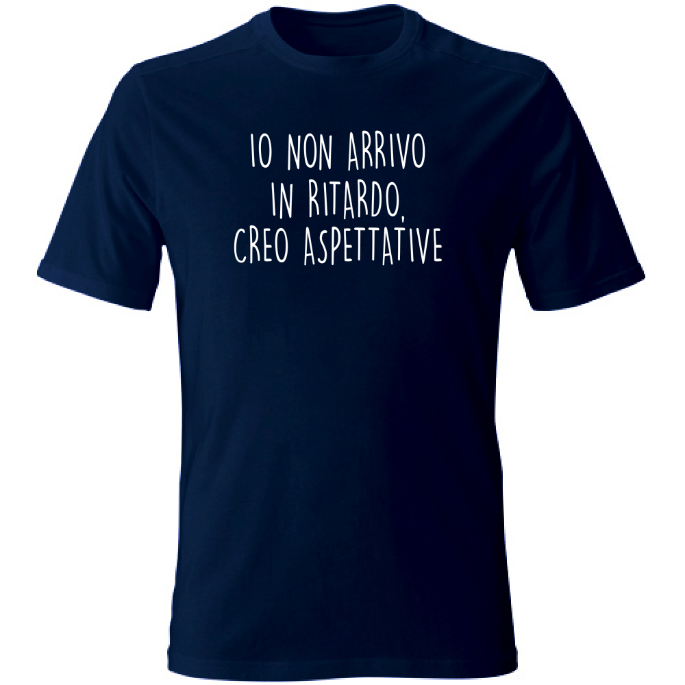 T-Shirt Unisex Large Aspettative - Scritte Divertenti