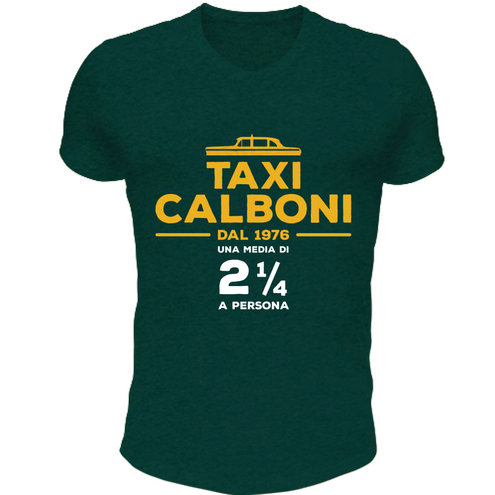 T-Shirt Unisex Scollo V Taxi Calboni