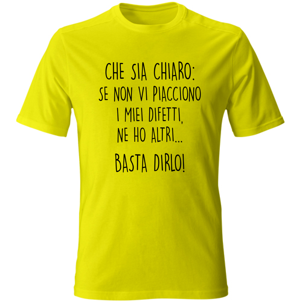 T-Shirt Unisex Difetti - Scritte Divertenti - Chiara