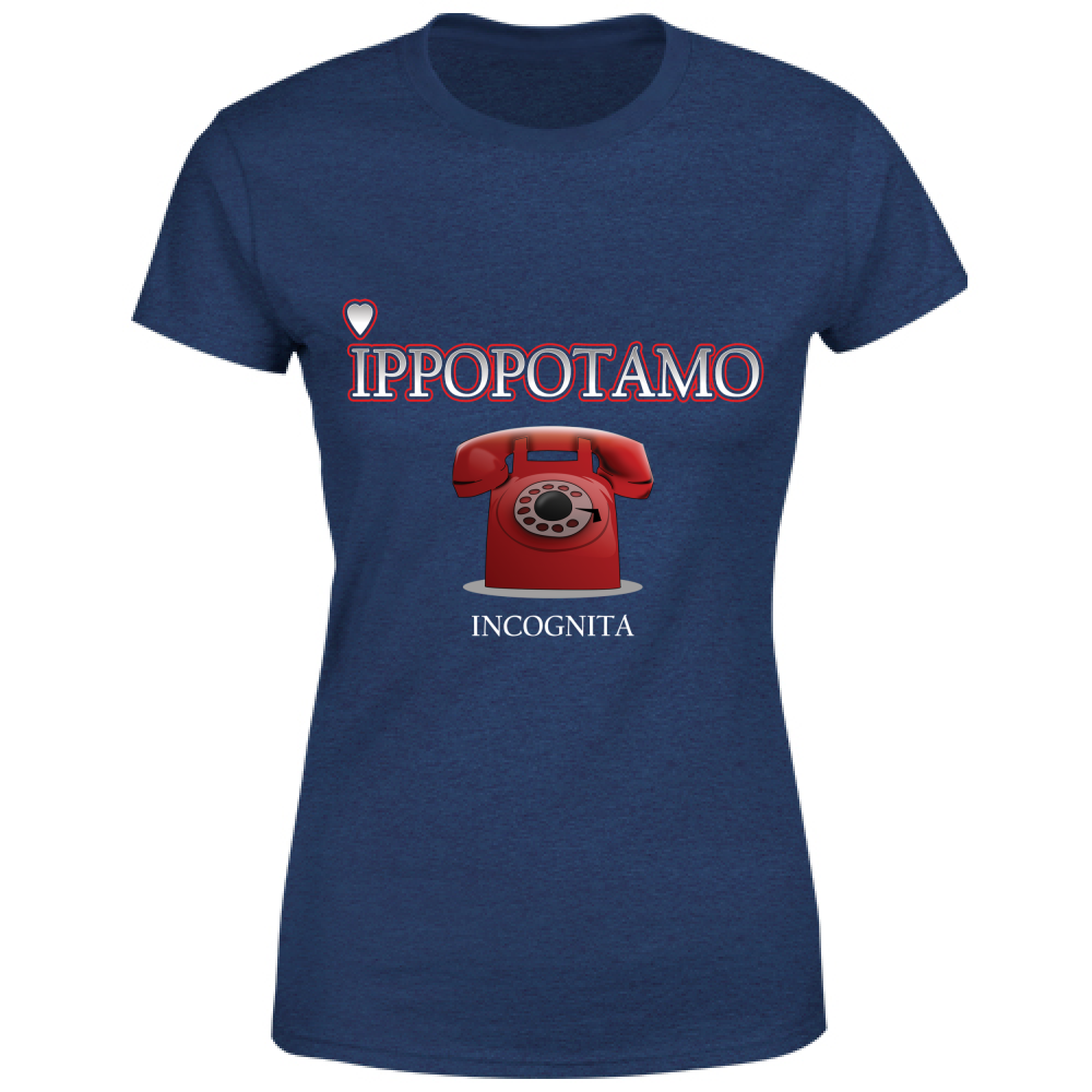 T-Shirt Donna Ippopotamo Incognita