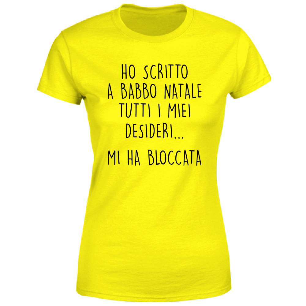 T-Shirt Donna Babbo Natale - Scritte Divertenti - Chiara