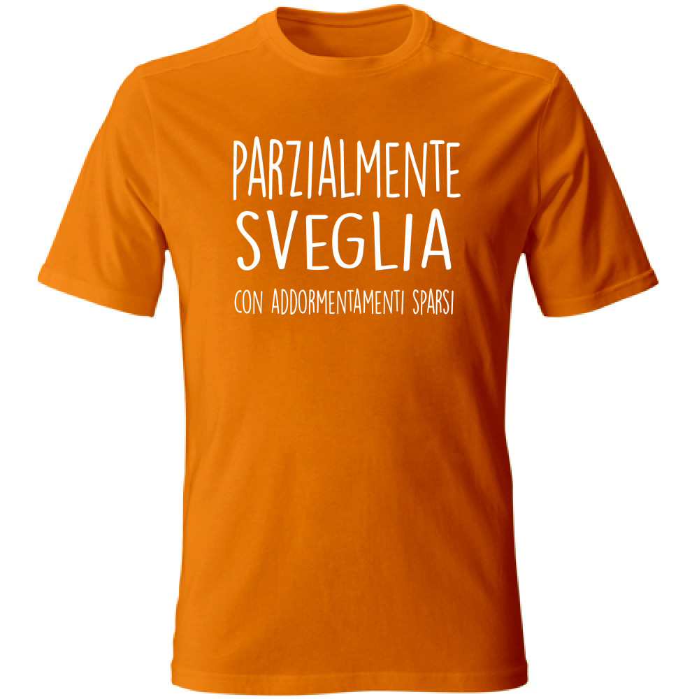 T-Shirt Unisex Parzialmente sveglia - Scritte Divertenti