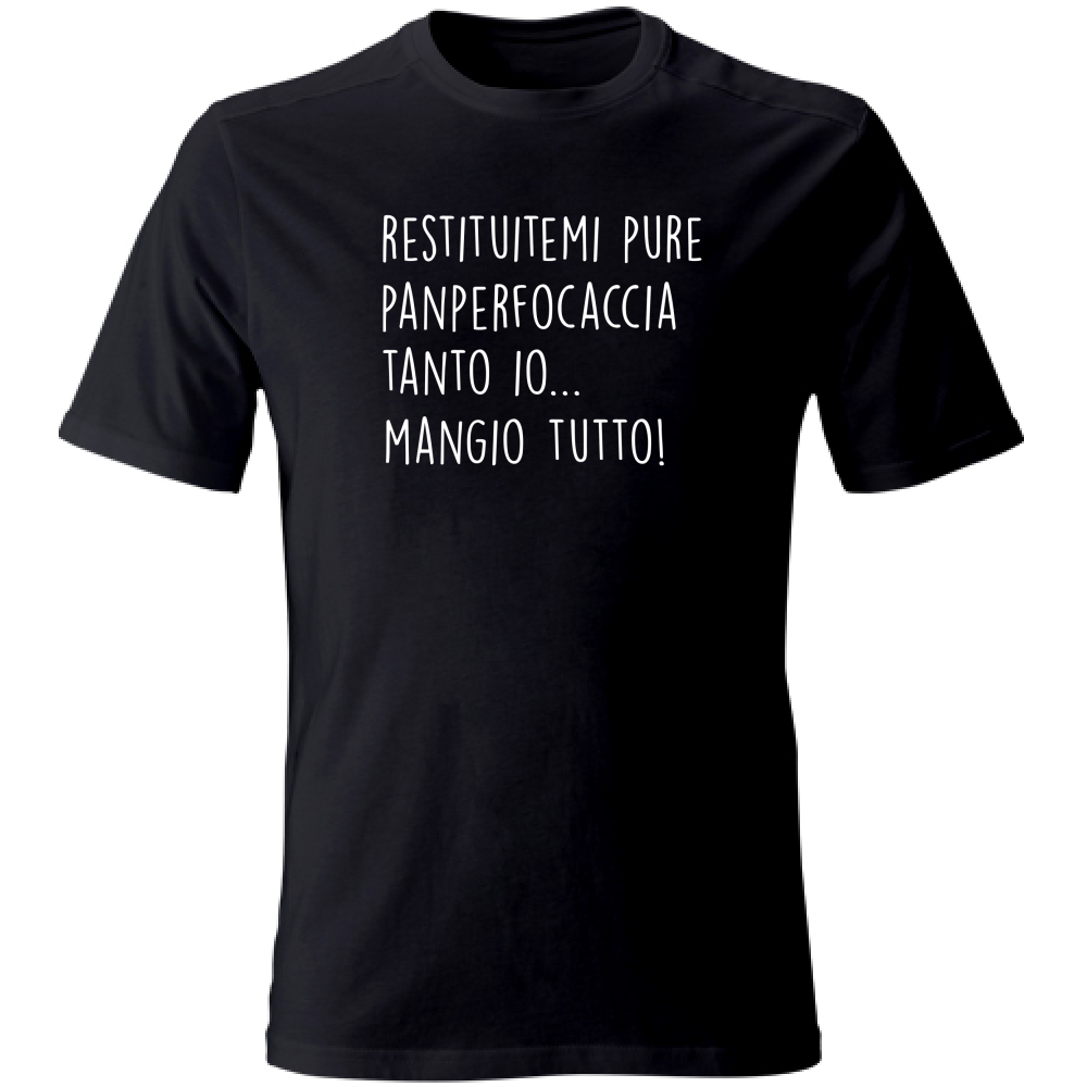 T-Shirt Unisex Large Panperfocaccia - Scritte Divertenti