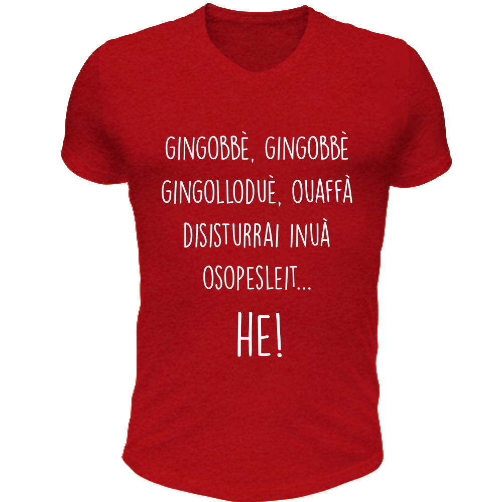 T-Shirt Unisex Scollo V Maglietta Gingobbè t-shirt Natale