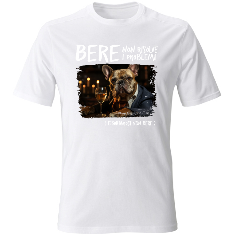 T-Shirt Unisex Bere non risolve i problemi - Scritte Divertenti