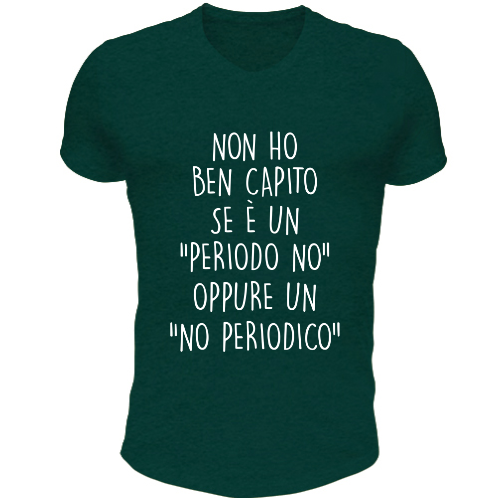 T-Shirt Unisex Scollo V No periodico - Scritte Divertenti