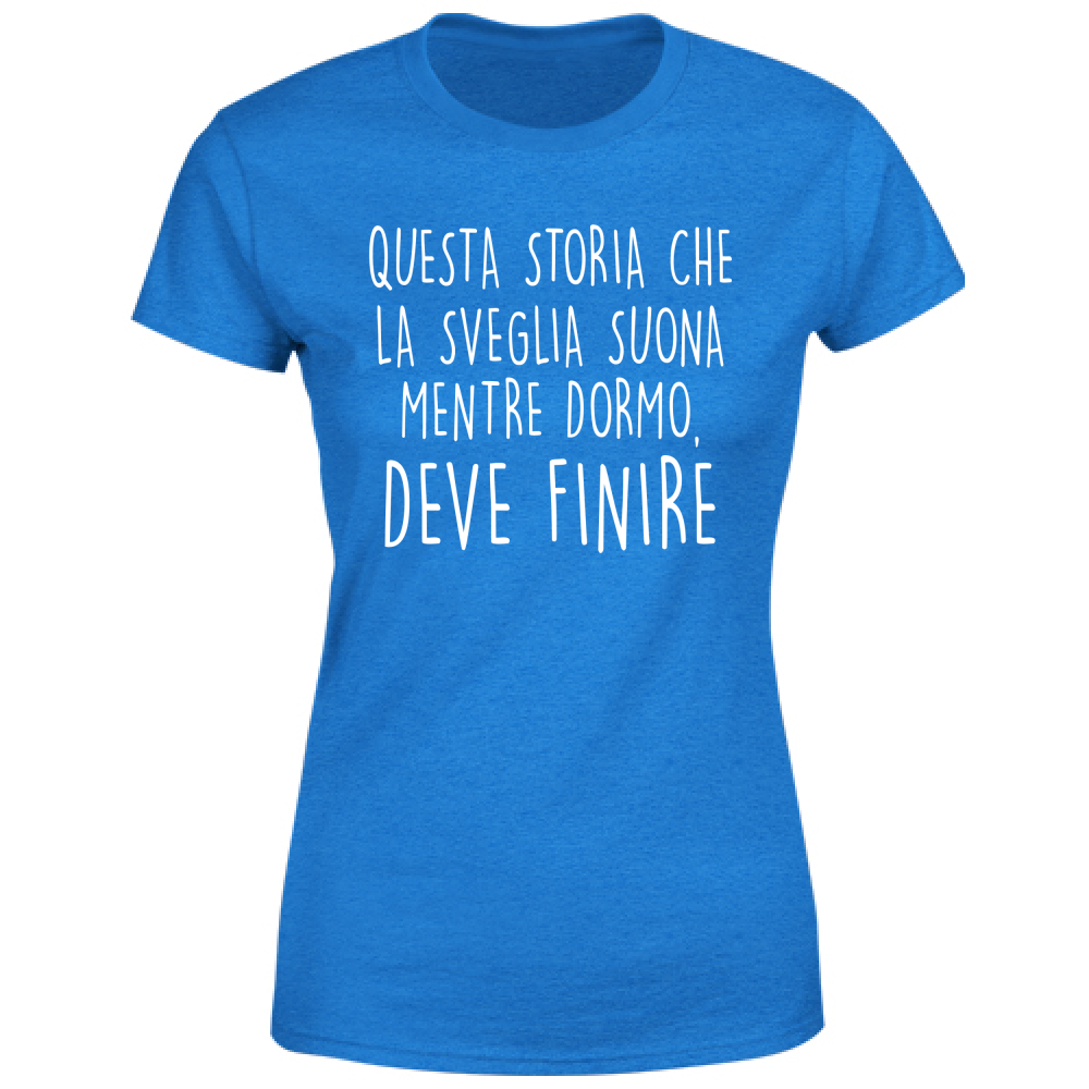 T-Shirt Donna Mentre dormo - Scritte Divertenti