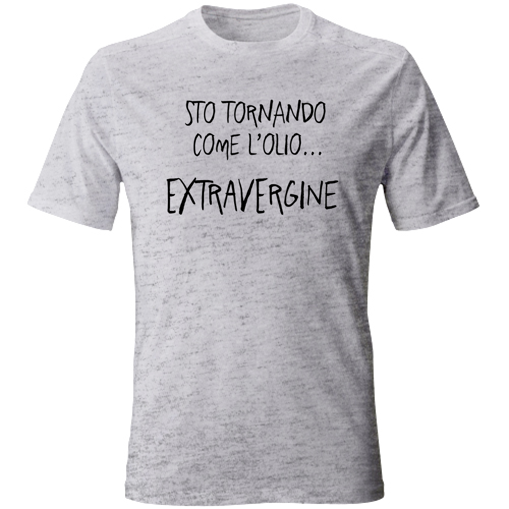 T-Shirt Unisex Extravergine - Scritte Divertenti - Chiara