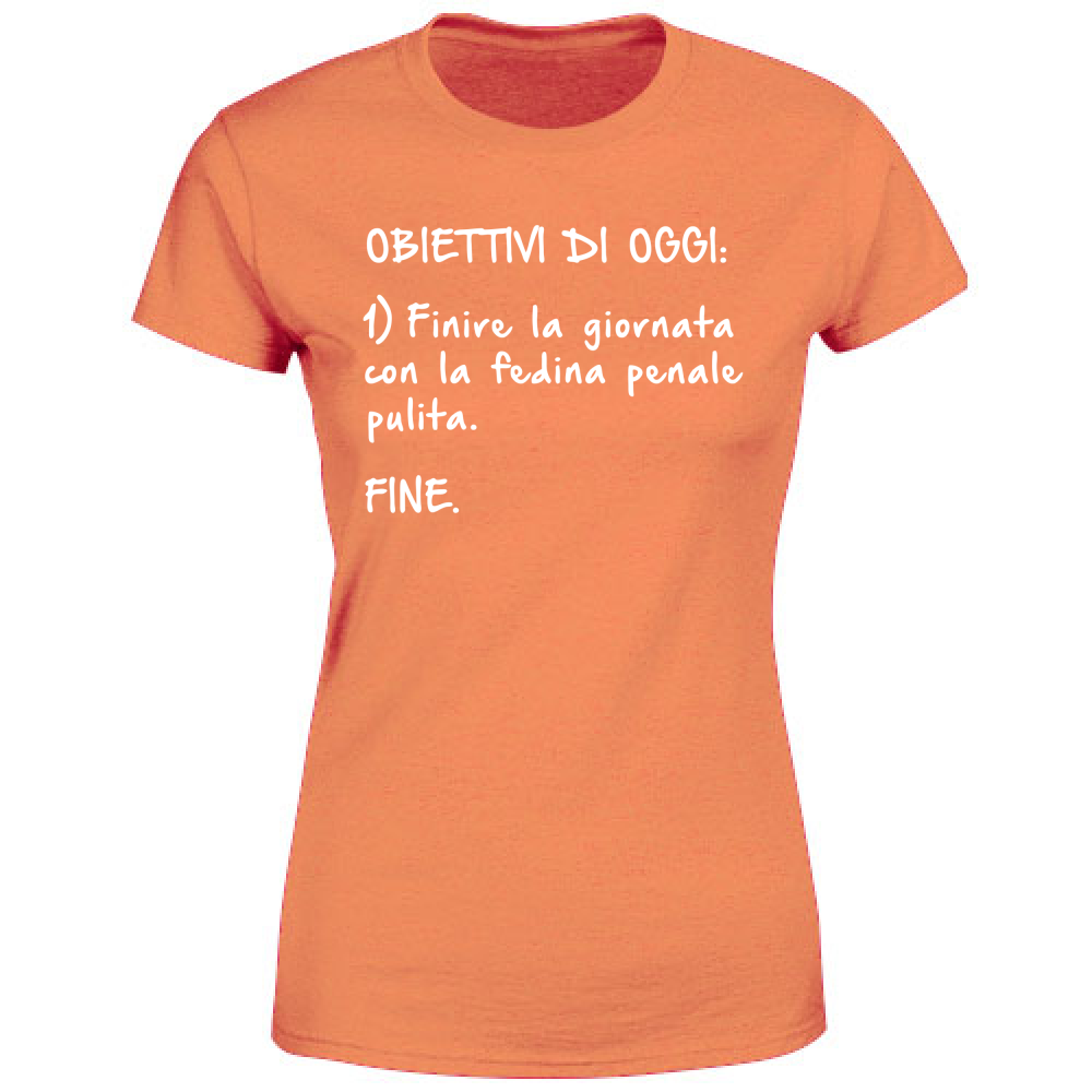 T-Shirt Donna Obiettivi - Scritte Divertenti