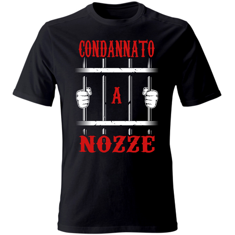 T-Shirt Unisex Maglietta - Addio al Celibato - Condannato - s