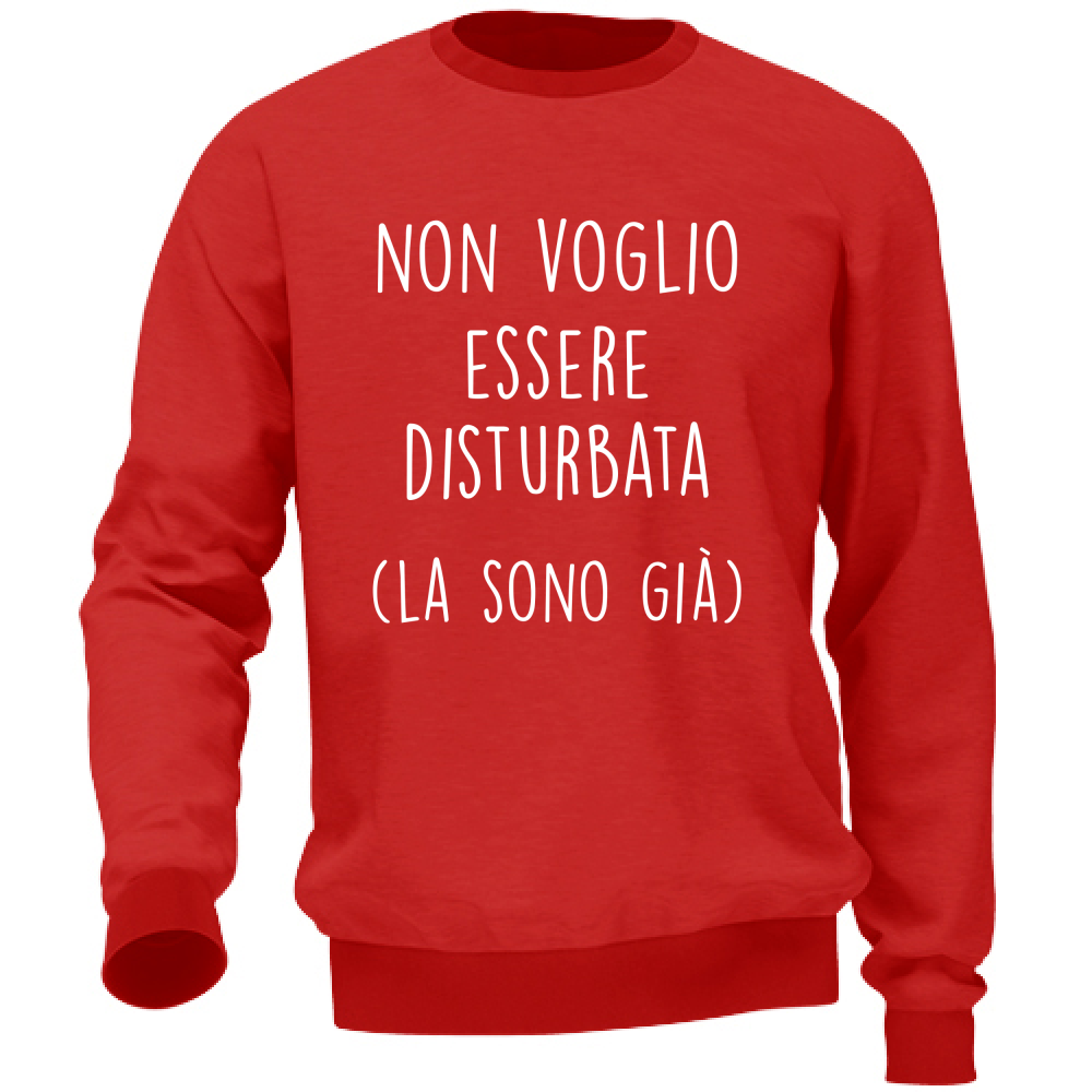 Felpa Unisex Non voglio essere disturbata - Scritte Divertenti