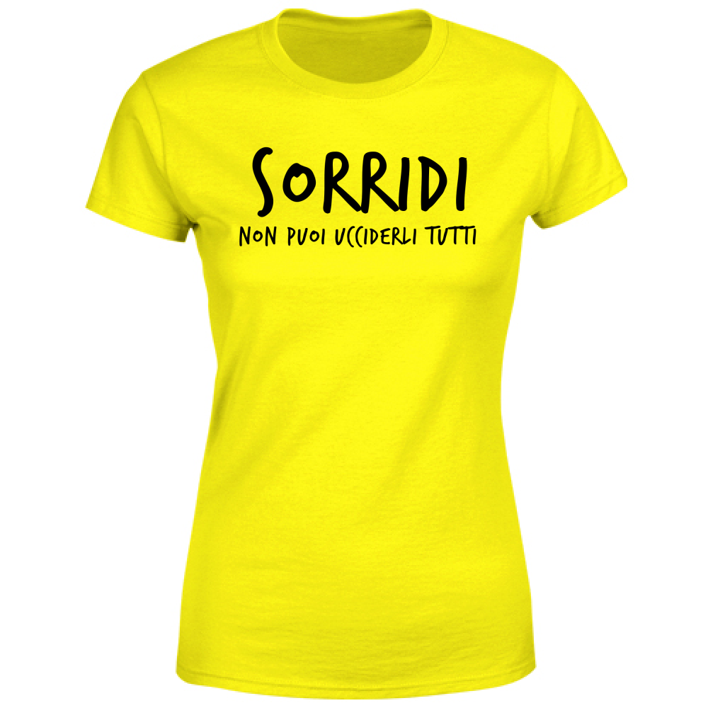 T-Shirt Donna Sorridi - Scritte Divertenti - Chiara