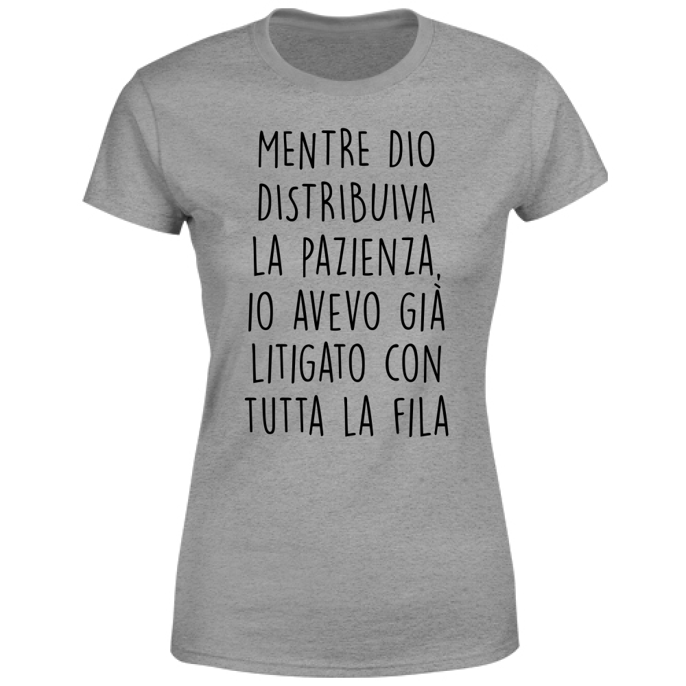 T-Shirt Donna La pazienza - Scritte Divertenti - Chiara