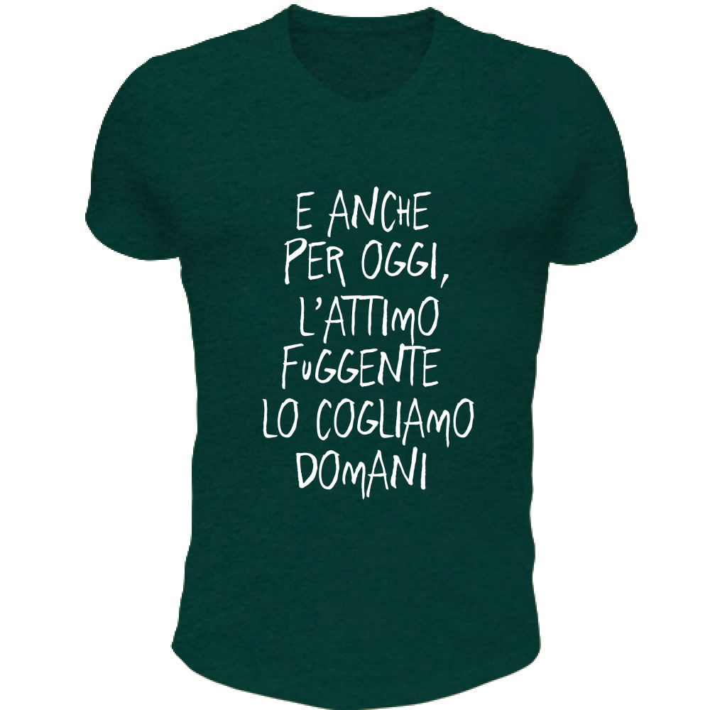 T-Shirt Unisex Scollo V Attimo fuggente - Scritte Divertenti