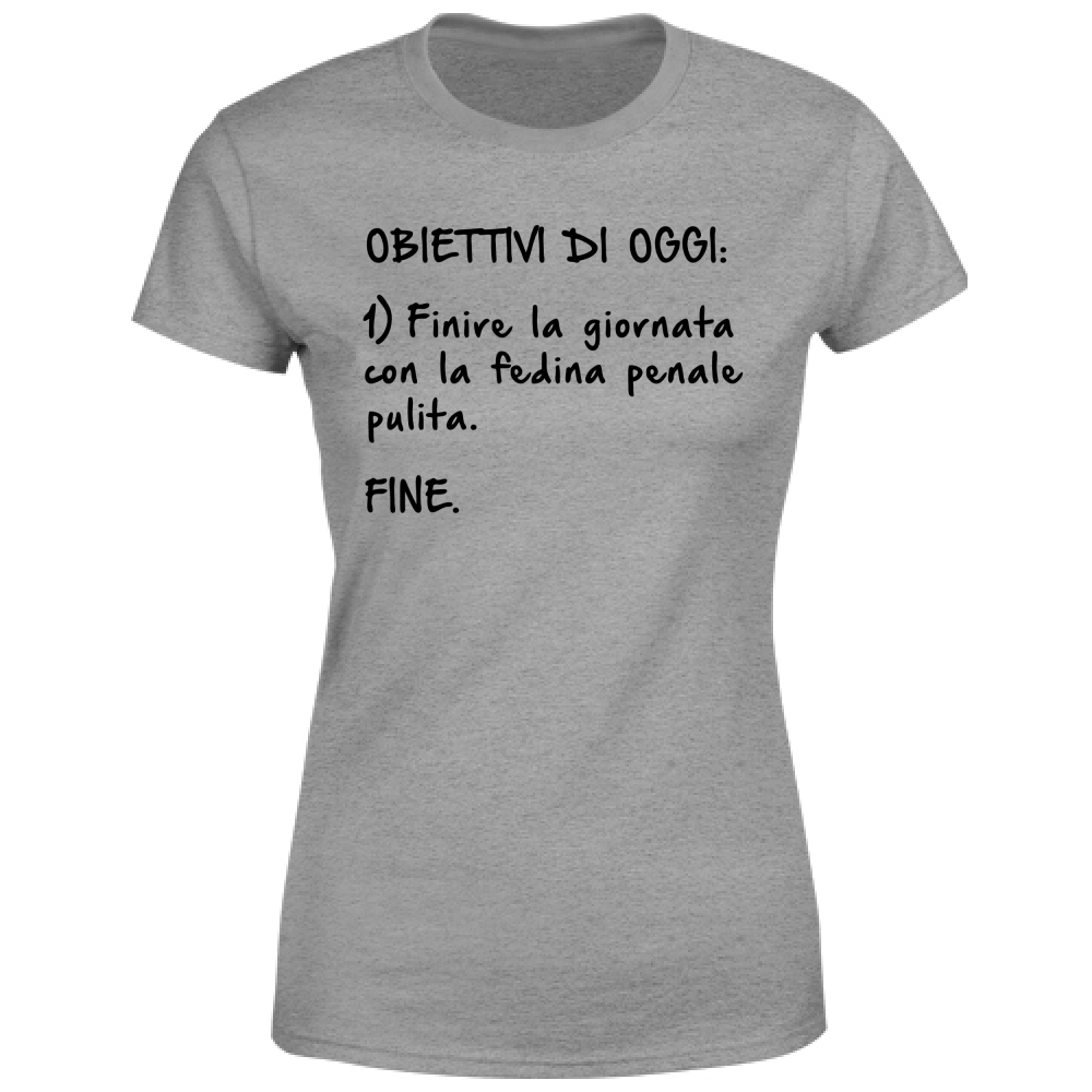 T-Shirt Donna Obiettivi - Scritte Divertenti - Chiara