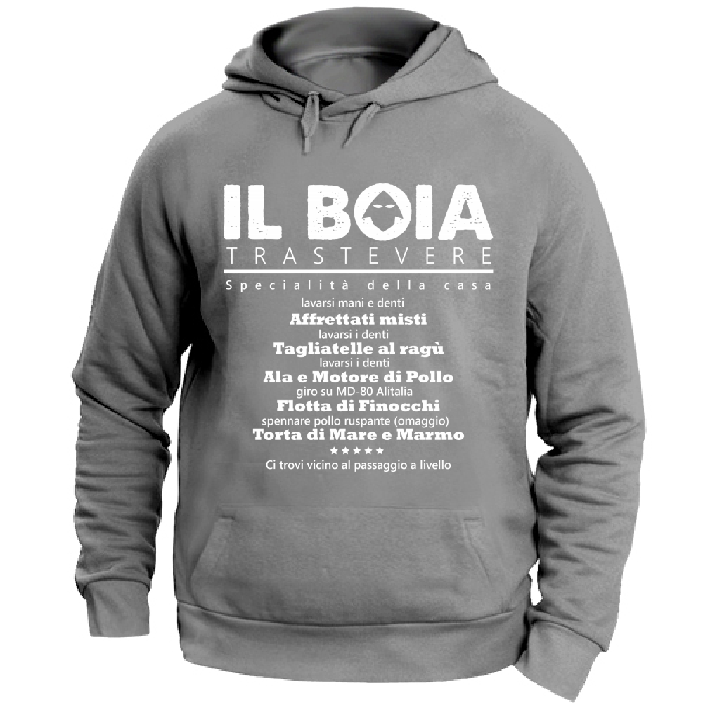 Felpa Unisex con Cappuccio Il B o i a Trastevere