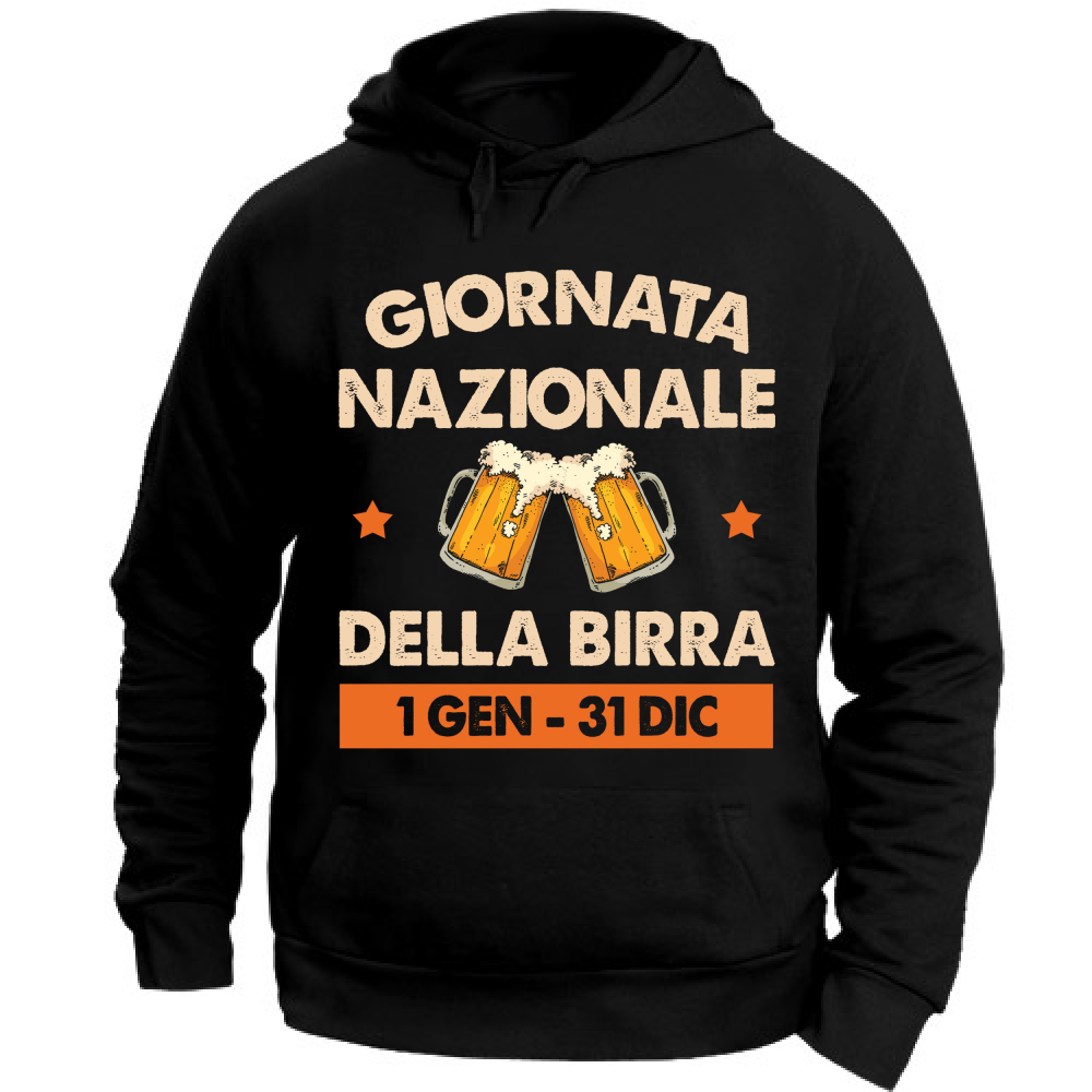 Felpa con Cappuccio Unisex Large Giornata nazionale della birra