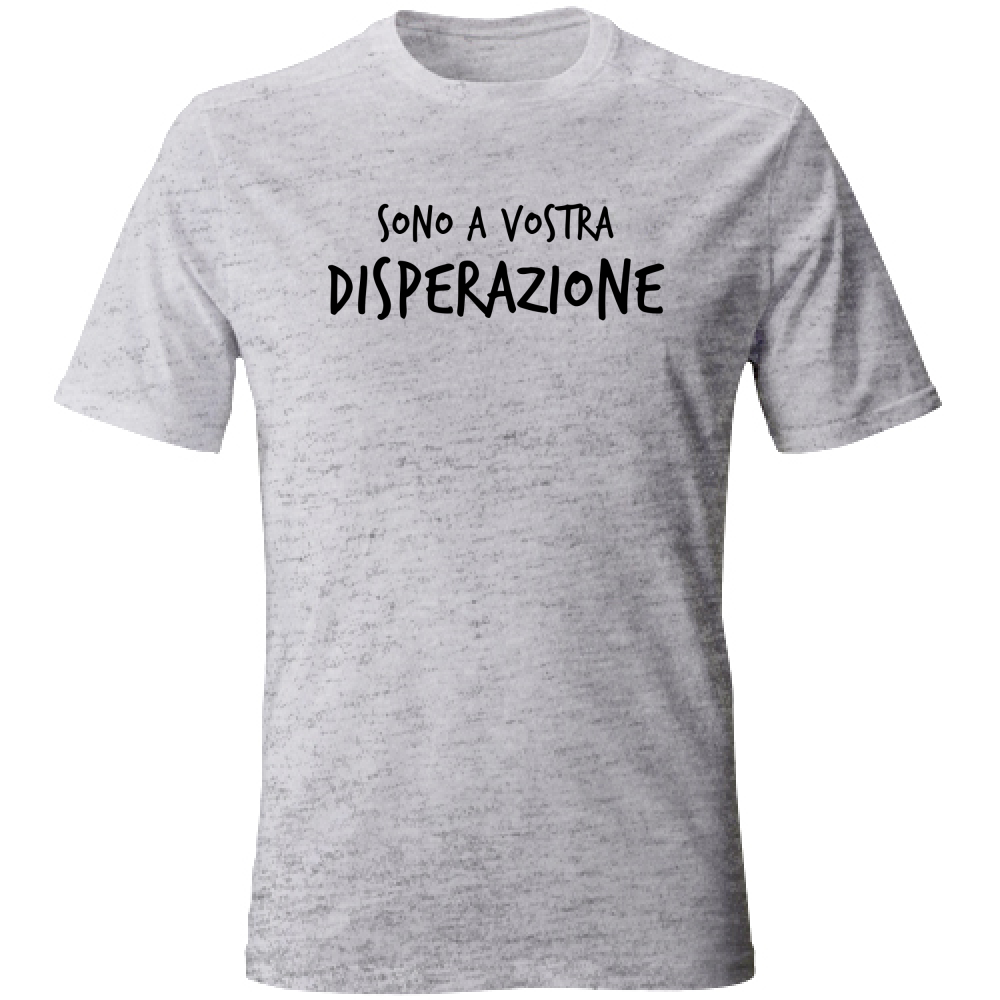 T-Shirt Unisex Disperazione - Scritte Divertenti - Chiara