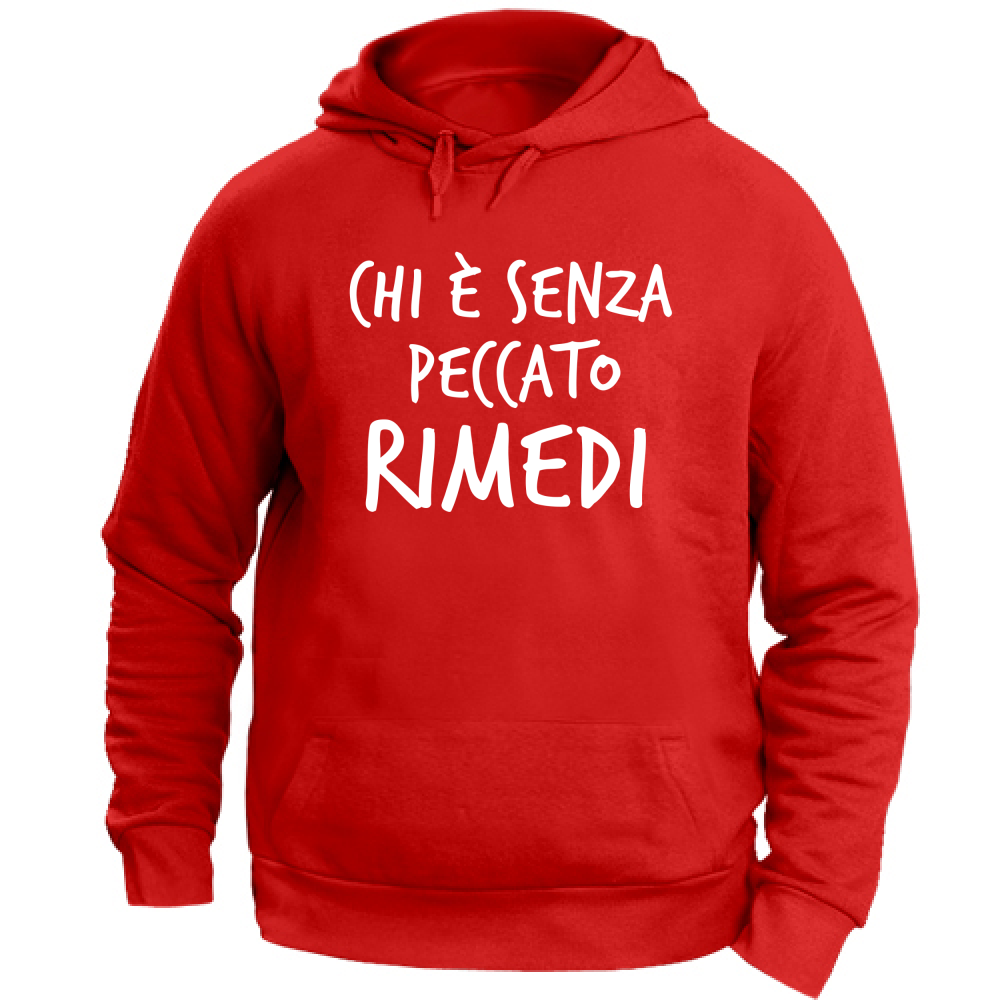 Felpa Unisex con Cappuccio Peccato - Scritte Divertenti