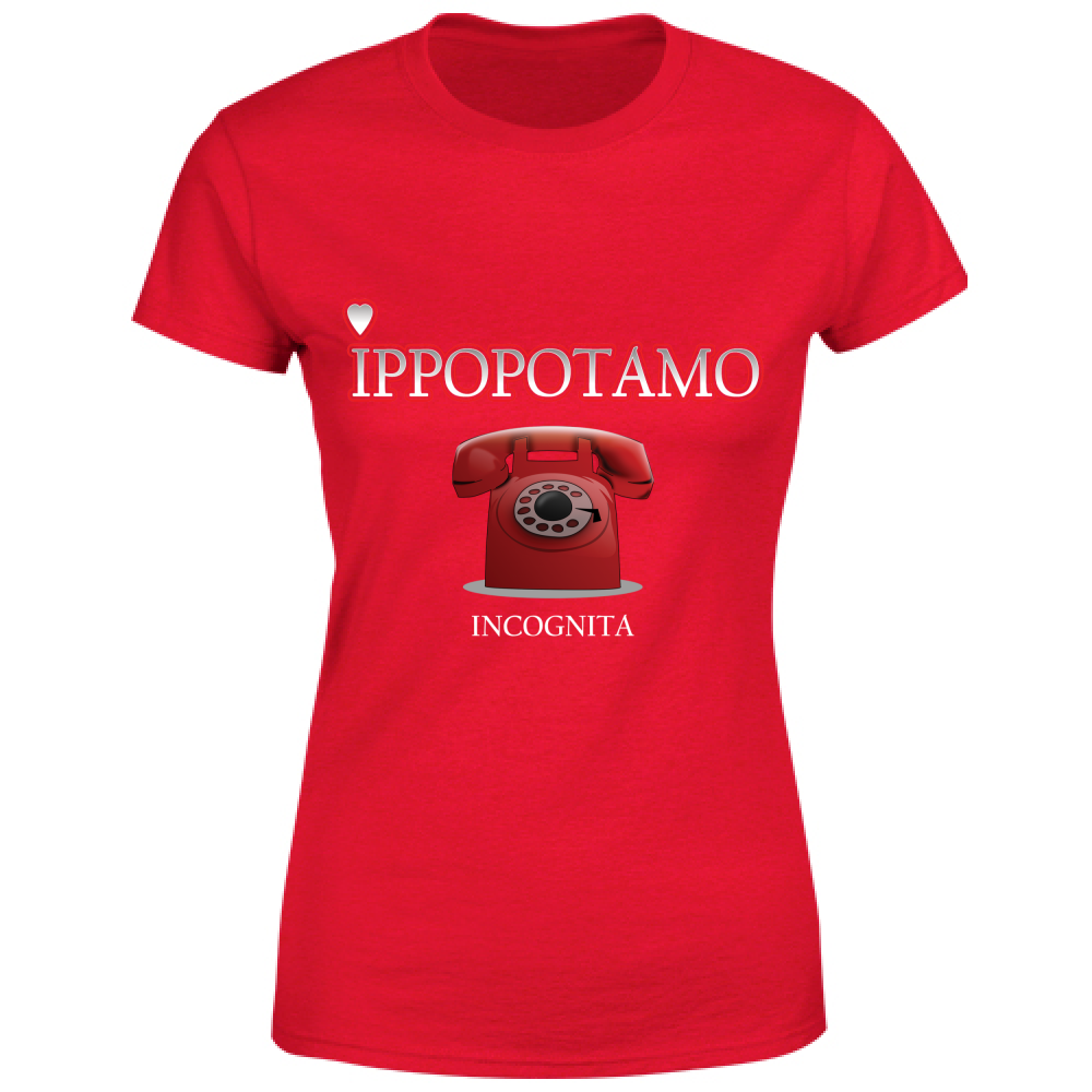 T-Shirt Donna Ippopotamo Incognita