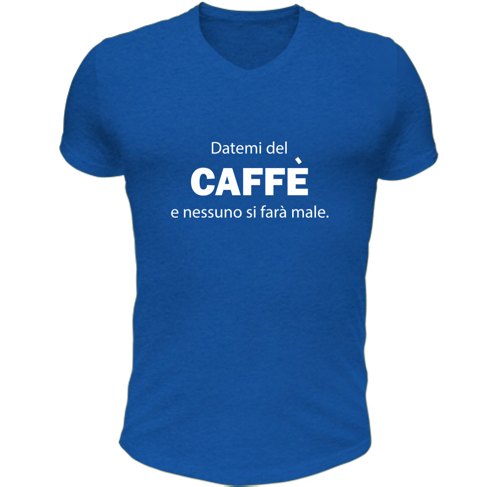 T-Shirt Unisex Scollo V Datemi del caffè
