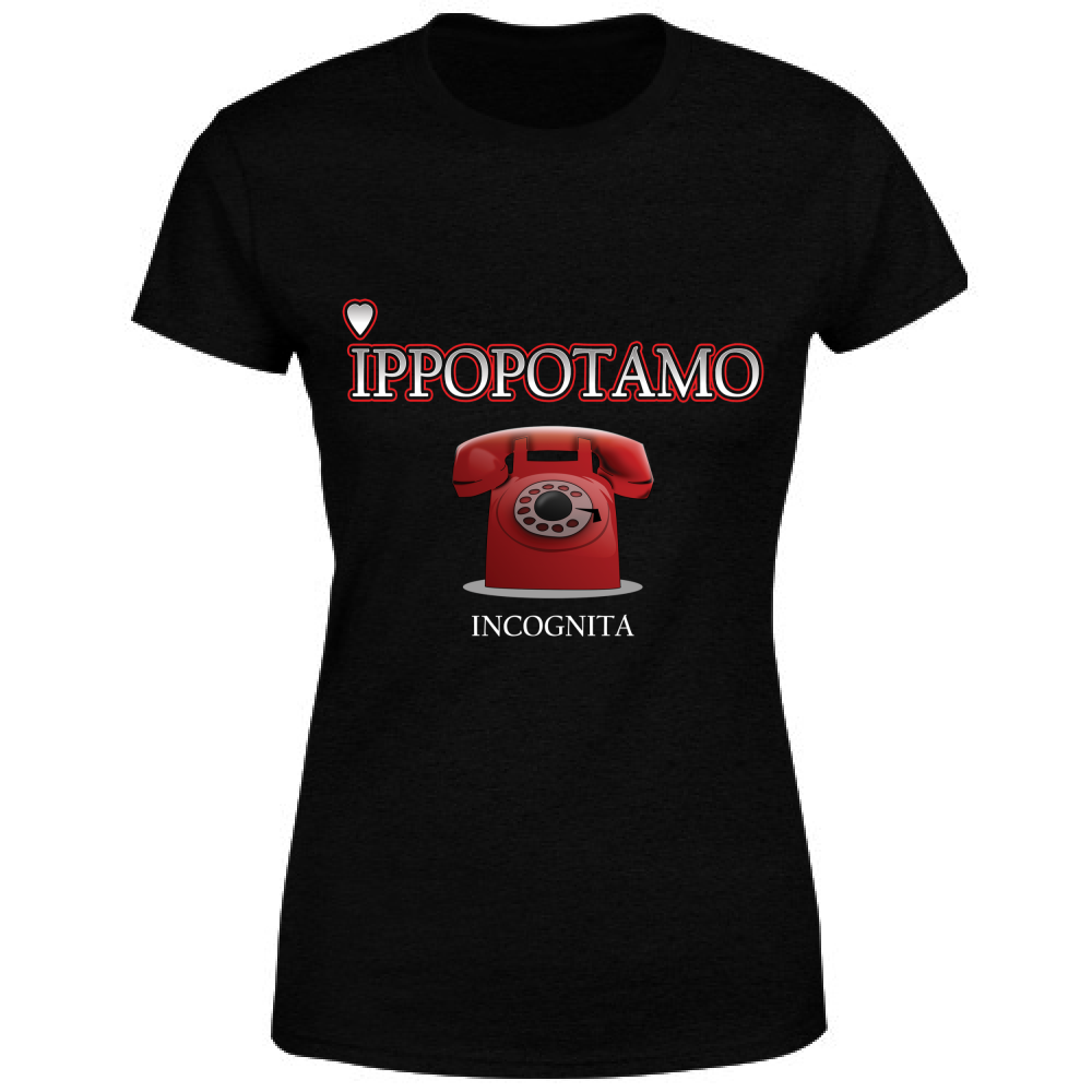 T-Shirt Donna Ippopotamo Incognita