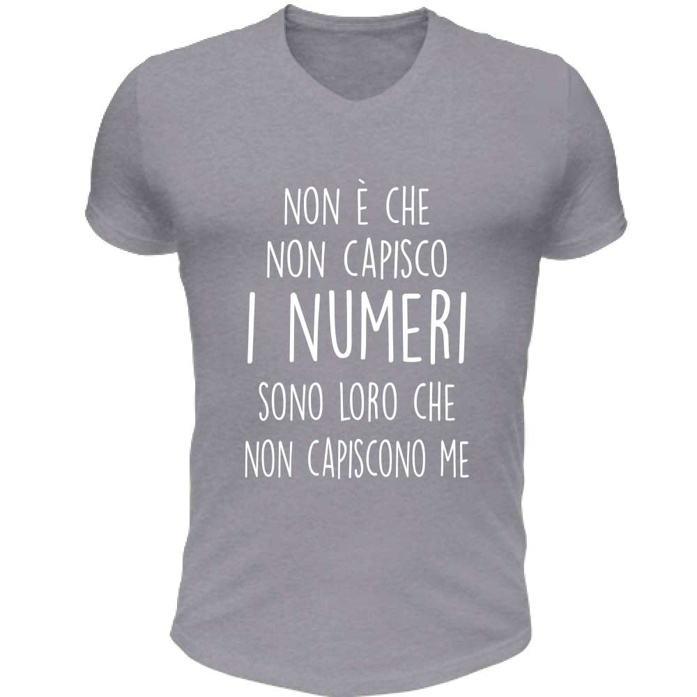 T-Shirt Unisex Scollo V Non capiscono me - Scritte Divertenti