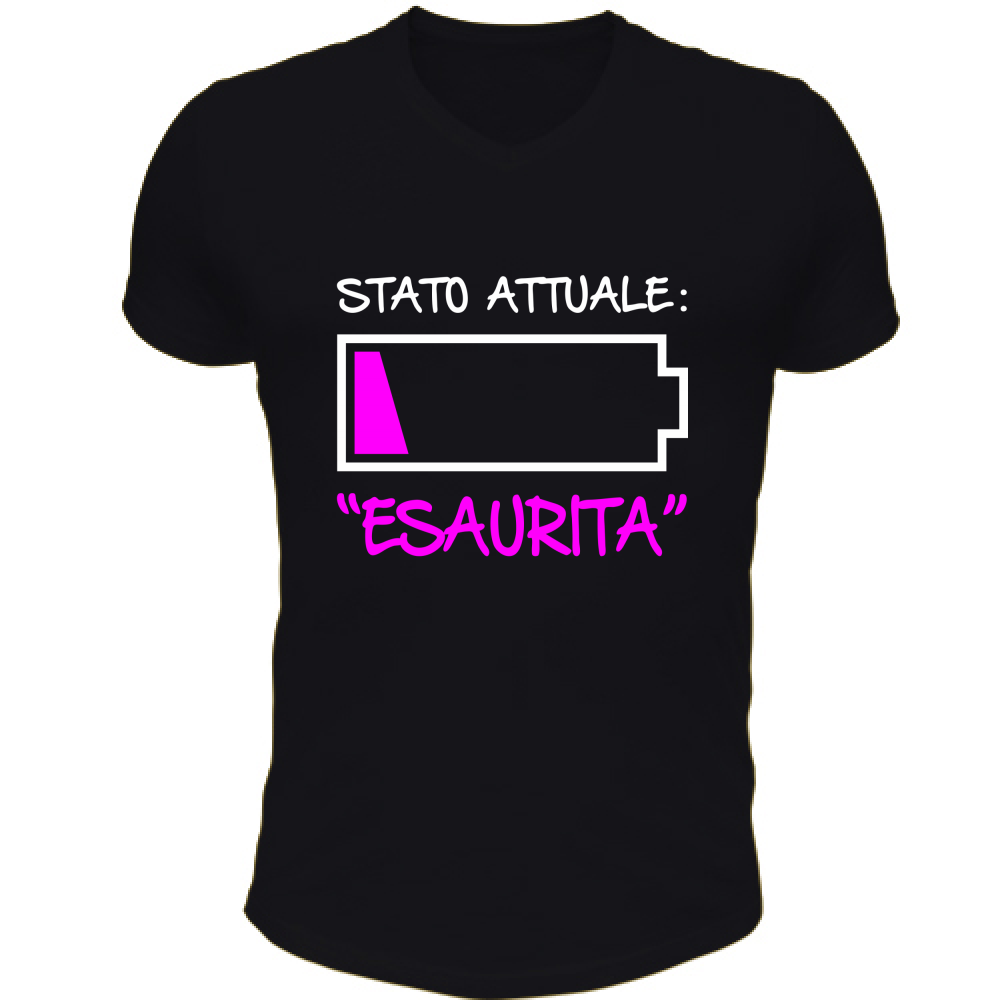 T-Shirt Unisex Scollo V Stato attuale: Esaurita - Scritte Divertenti