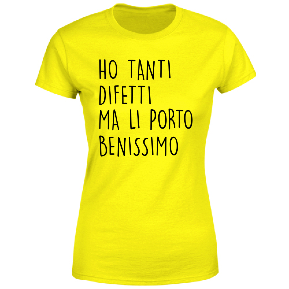 T-Shirt Donna Tanti difetti - Scritte Divertenti - Chiara