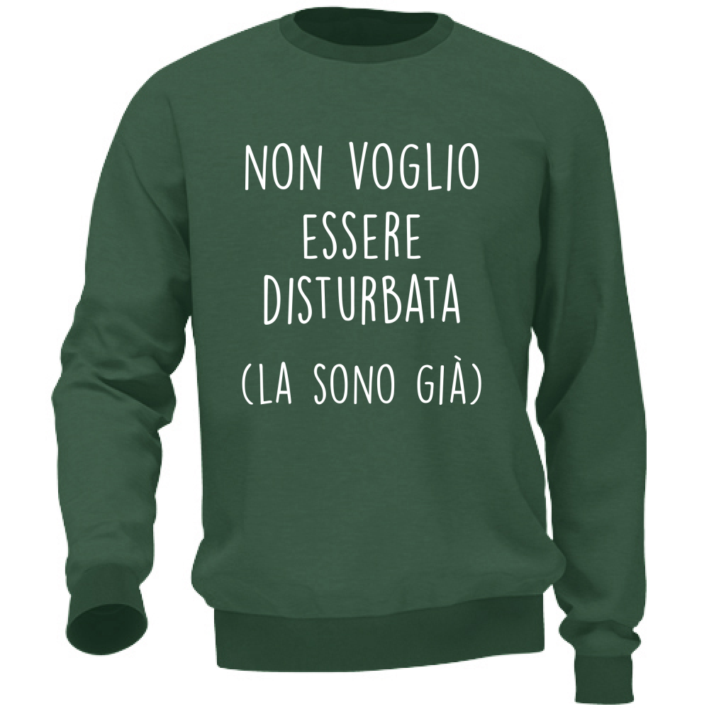 Felpa Unisex Non voglio essere disturbata - Scritte Divertenti