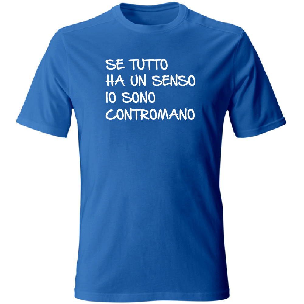 T-Shirt Unisex Large Contromano - Scritte Divertenti